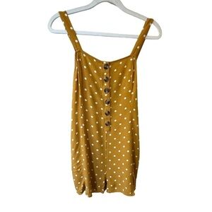American Eagle Outfitters Mustard Polka Dot Romper